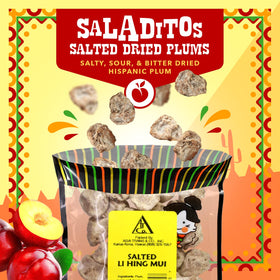 Snack Hawaii Saladitos red plums close-up reveals big meaty fruit for bold bites.