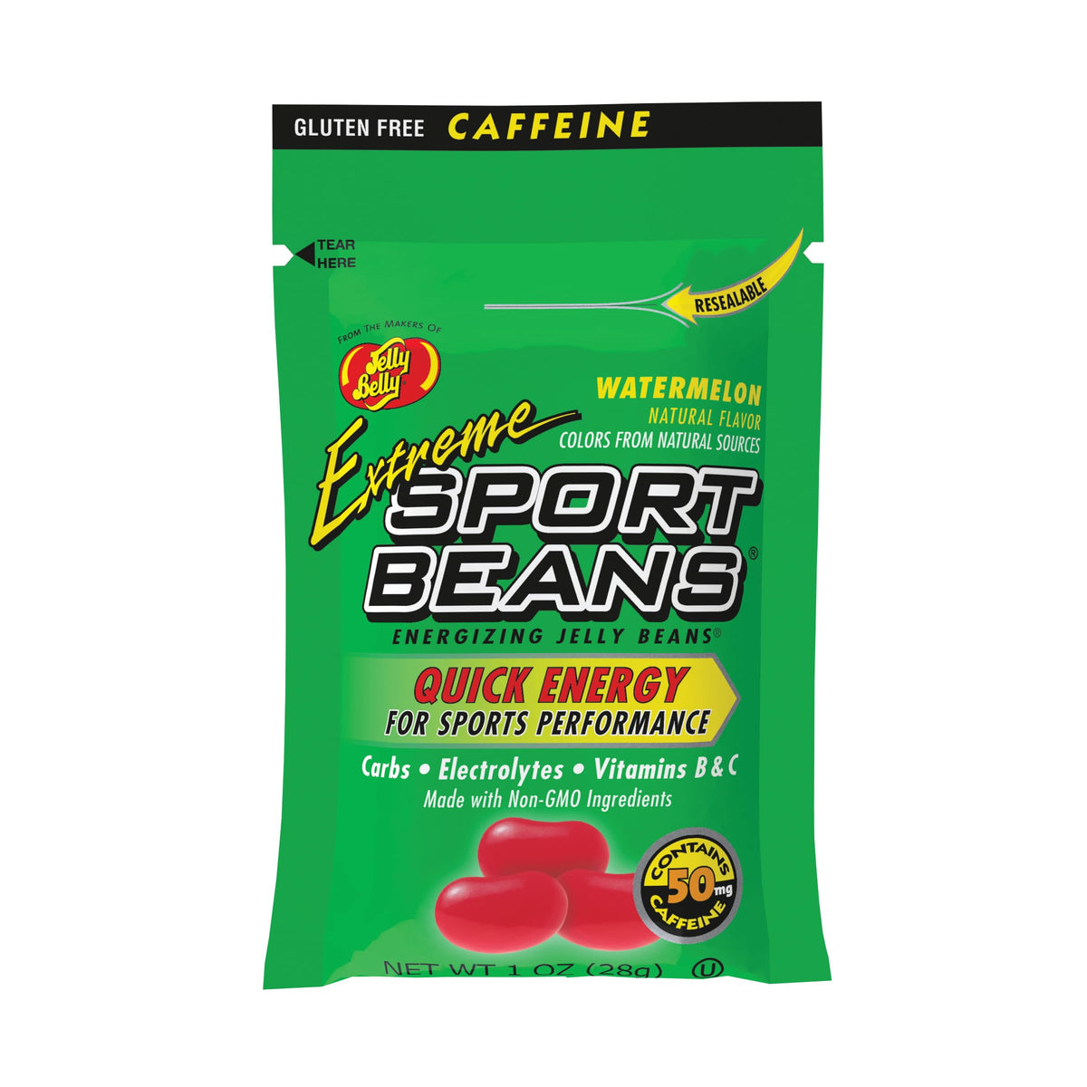 SNACK HOTLINE Jelly Belly Extreme Sports Beans 50 mg caffeine boosts workouts