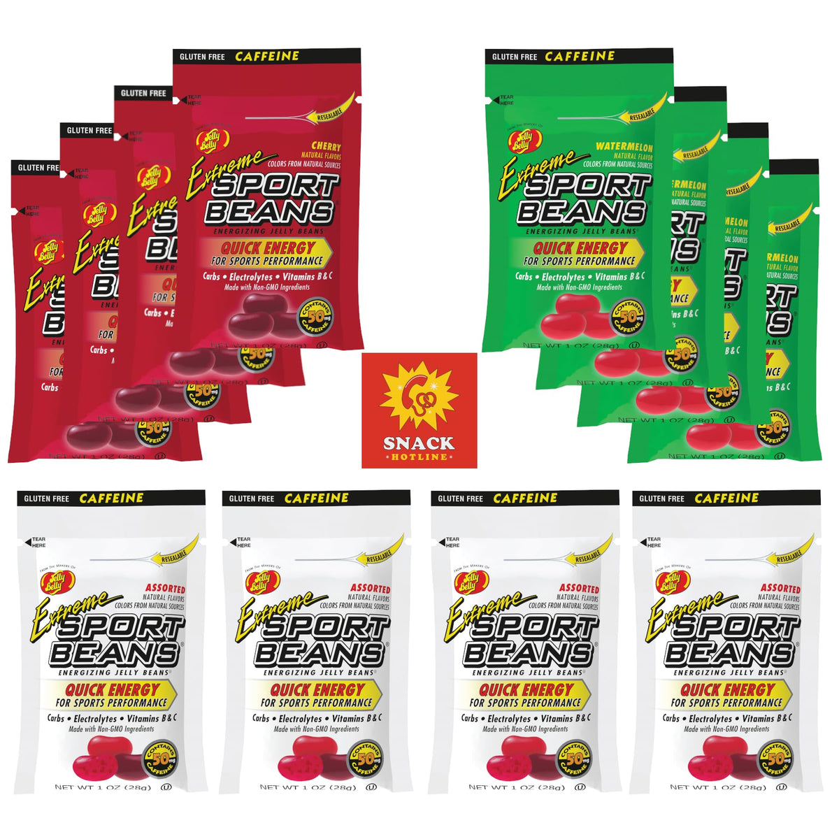 SNACK HOTLINE Jelly Belly Extreme Sports Beans Watermelon pack energizes workouts