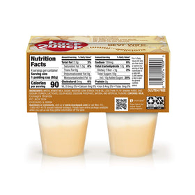 Snack Pack Banana Cream Pie pudding cups in fridge, ready to chill.