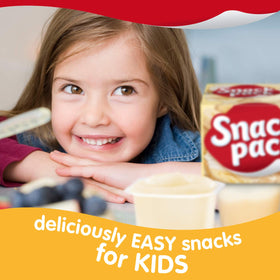 Snack Pack Banana Cream Pie pudding cups, on-shelf display, everyday treat.
