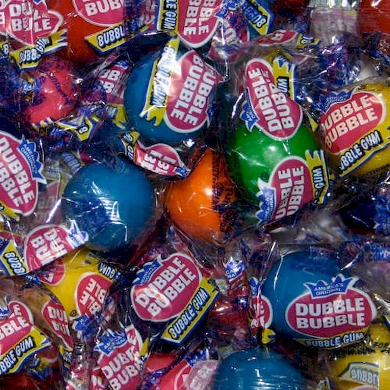 Snackadilly Bubble Gum Balls wrapped, colorful flavors ideal for treats and party favors