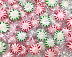 Snackadilly Starlights red and white design candies for refreshing mints.