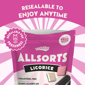 Snackathon Allsorts licorice party display ready for bowls and gatherings.