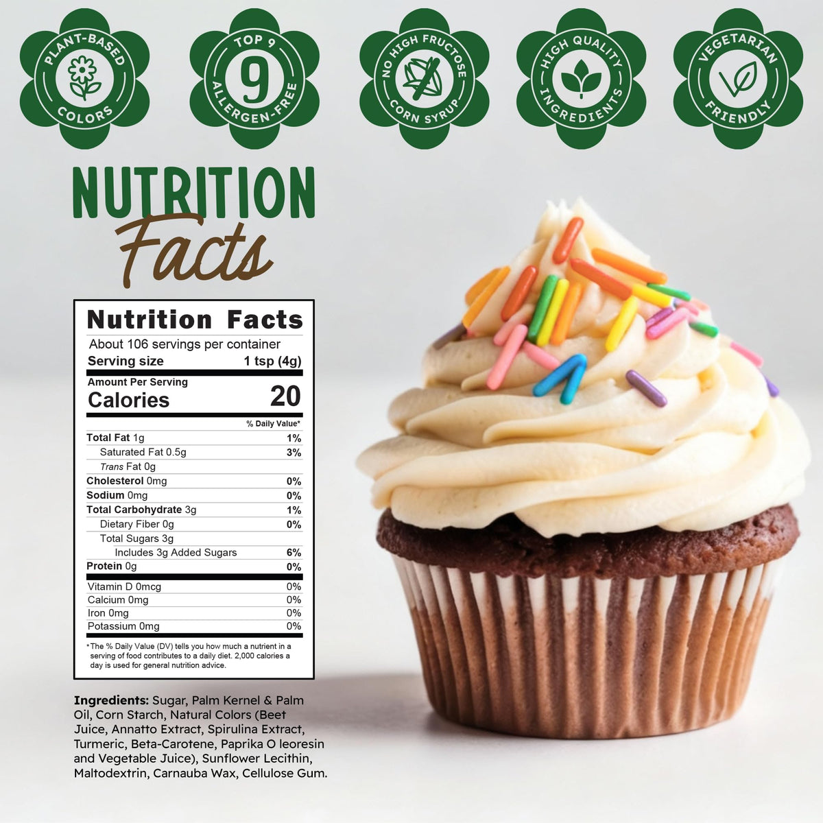 Snackathon cake decoration with sprinkles for party-ready desserts.