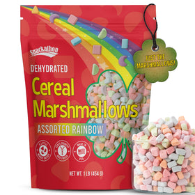 Snackathon rainbow mini marshmallows in a bowl for colorful toppings