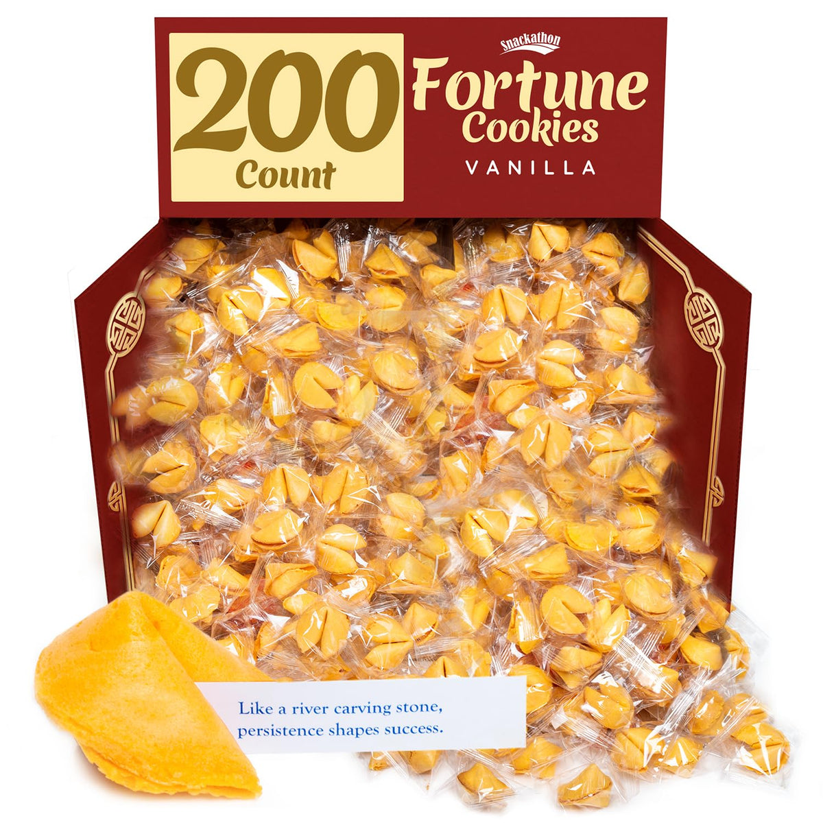 Snackathon vanilla fortune cookies bulk pack ready for parties and events