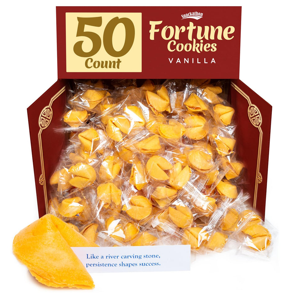 Snackathon Fortune Cookies vanilla bulk-pack-50 ready for easy party servings