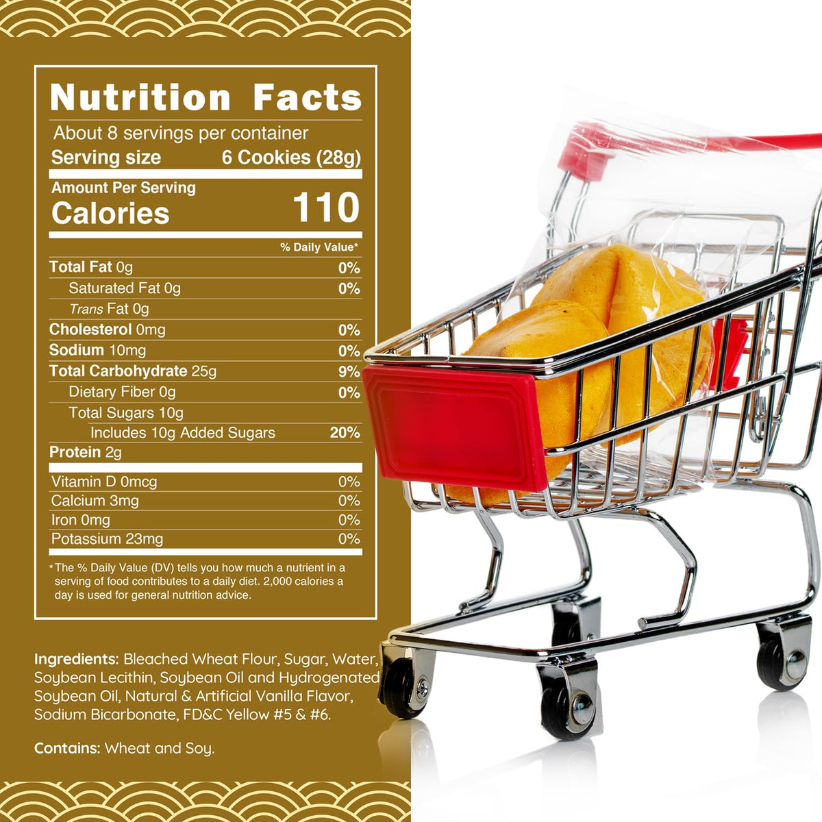 Snackathon Fortune Cookies vanilla table-display ideal for dessert stations