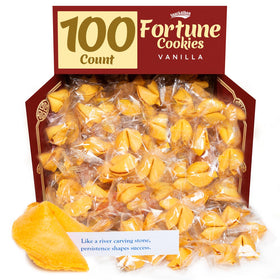 Snackathon Fortune Cookies vanilla-crisp close-up, ideal for enhancing dessert stations.