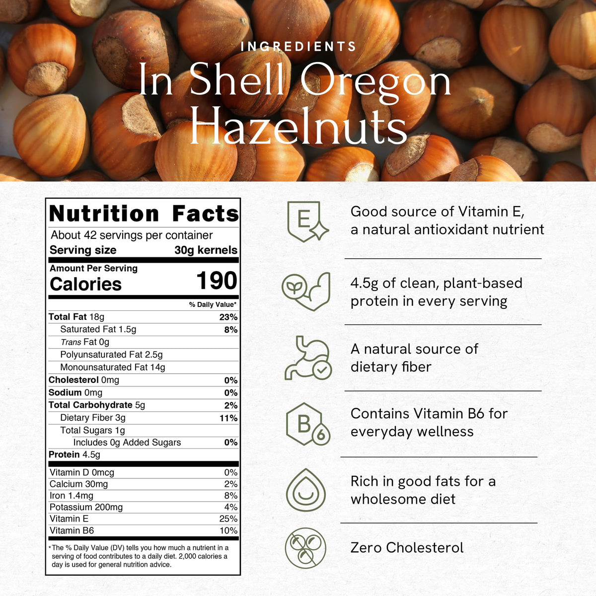Snackathon hazelnuts in shell gift-ready display for rustic gifting