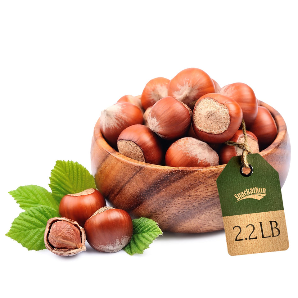 Snackathon Oregon hazelnuts in shell ready for snacking and baking.