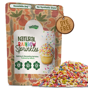 Snackathon rainbow sprinkles in bulk jar for cupcakes and cookies