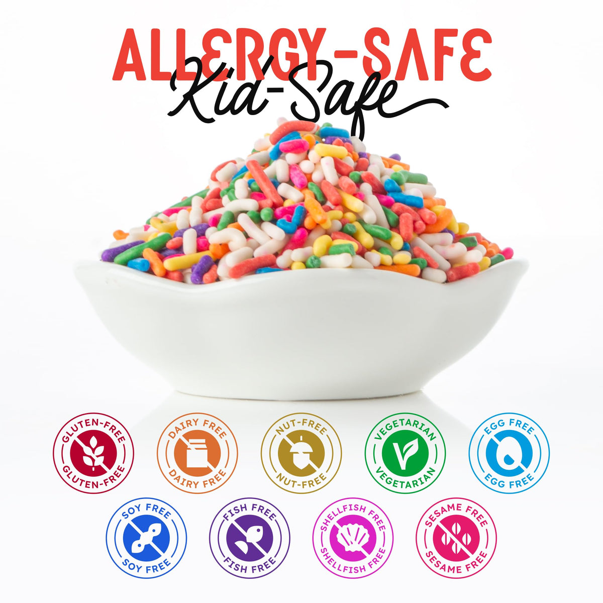Snackathon Rainbow Sprinkles on ice cream for colorful topping