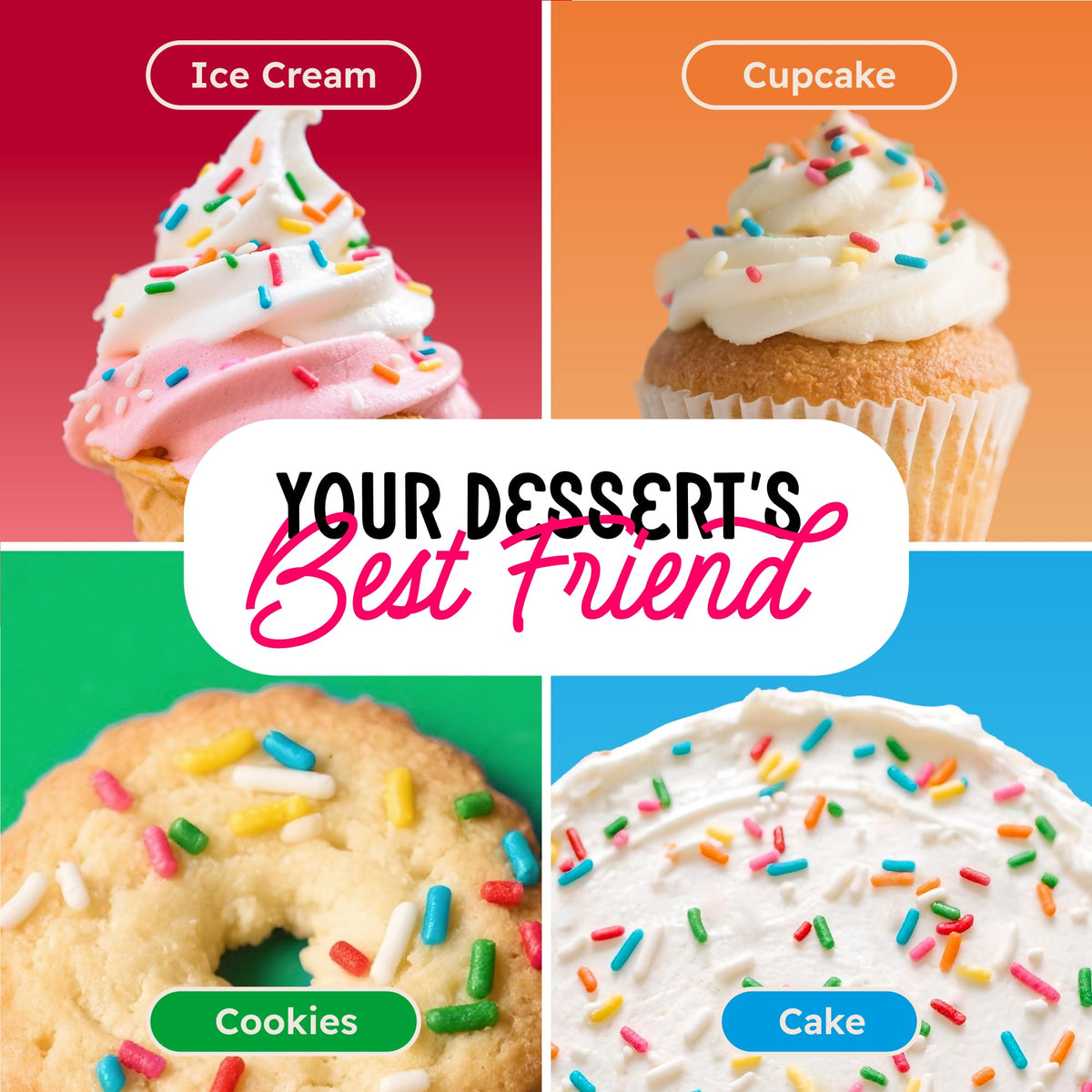 Snackathon Rainbow Sprinkles in kitchen use for versatile decorating