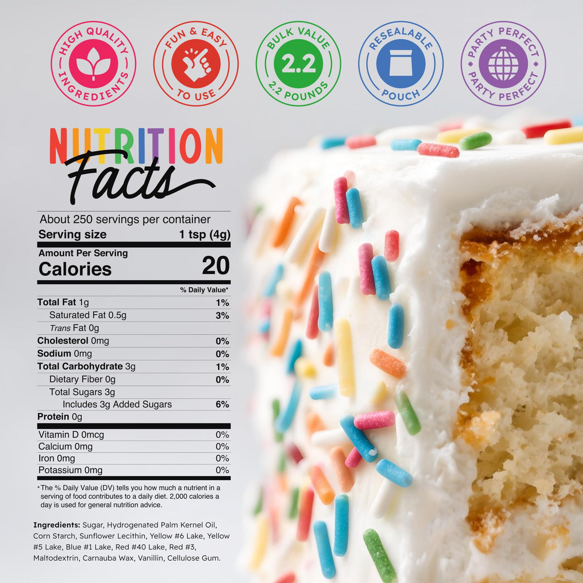 Snackathon Rainbow Sprinkles for party setup and celebration visuals