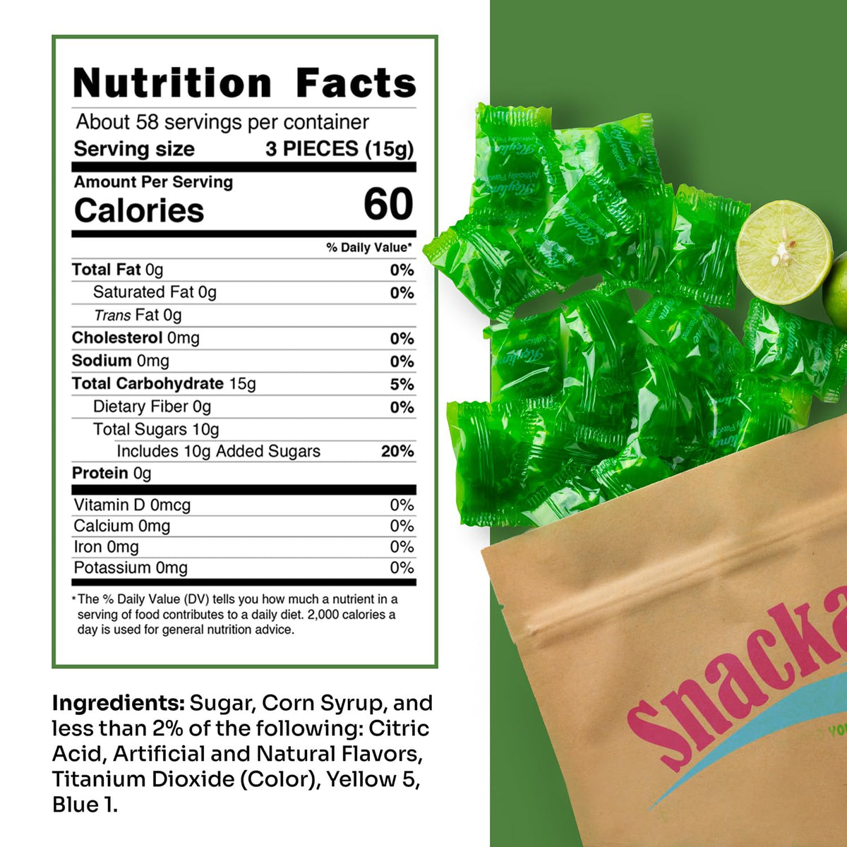 Snackathon Starlight Candy Key Lime in a bowl for quick treats