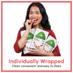 Snackathon Starlight Peppermint hard candy texture close-up shows crisp mint.