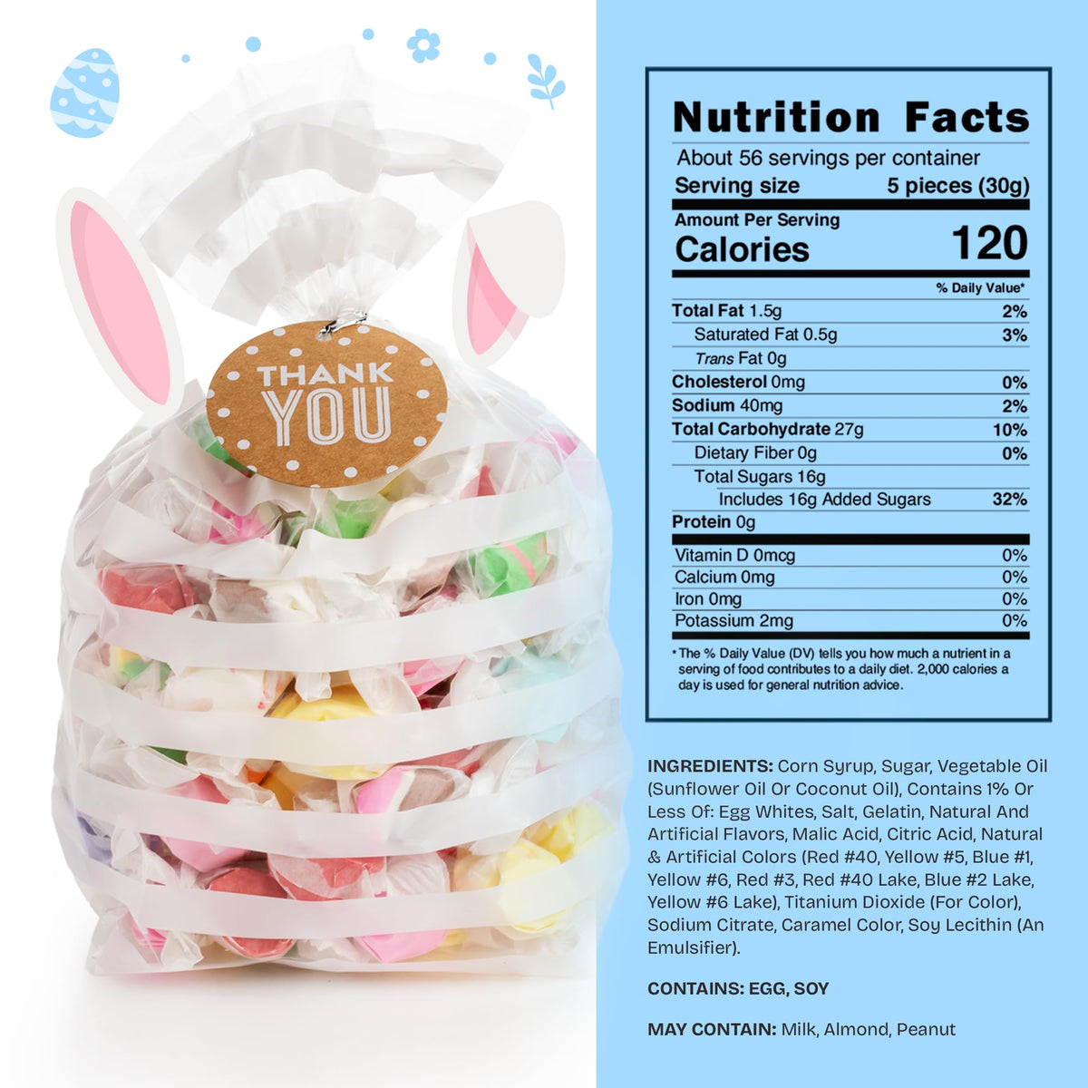 Snackathon candy-buffet-display provides eye-catching centerpiece for buffets.