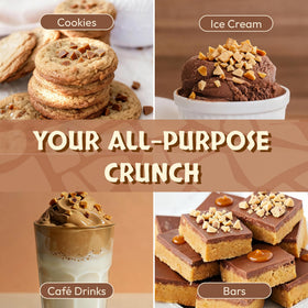 Snackathon Toffee Bits on ice cream adds buttery crunch and flavor.