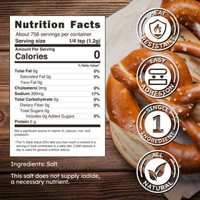Snackathon USA-made pretzel salt kitchen-friendly quality for consistent results.