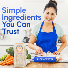 Snackathon wide Thai rice stick noodles XL ready to mix with sauces