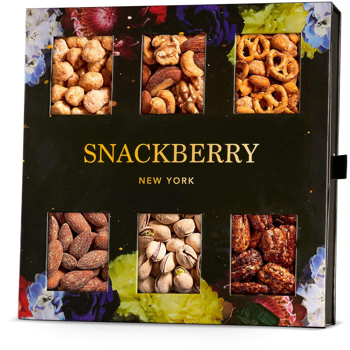 Snackberry gourmet nut gift box with elegant drawer ideal for gifting