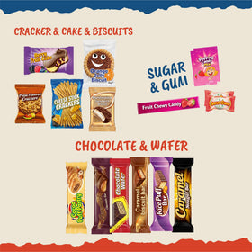 SnackRush individually wrapped snacks promoting hygienic sharing and portion control.