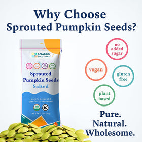 2 oz pack of SNACKS SOLUTIONS sprouted pumpkin seeds