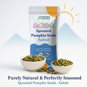 Serving suggestion: SNACKS SOLUTIONS sprouted pumpkin seeds in a bowl