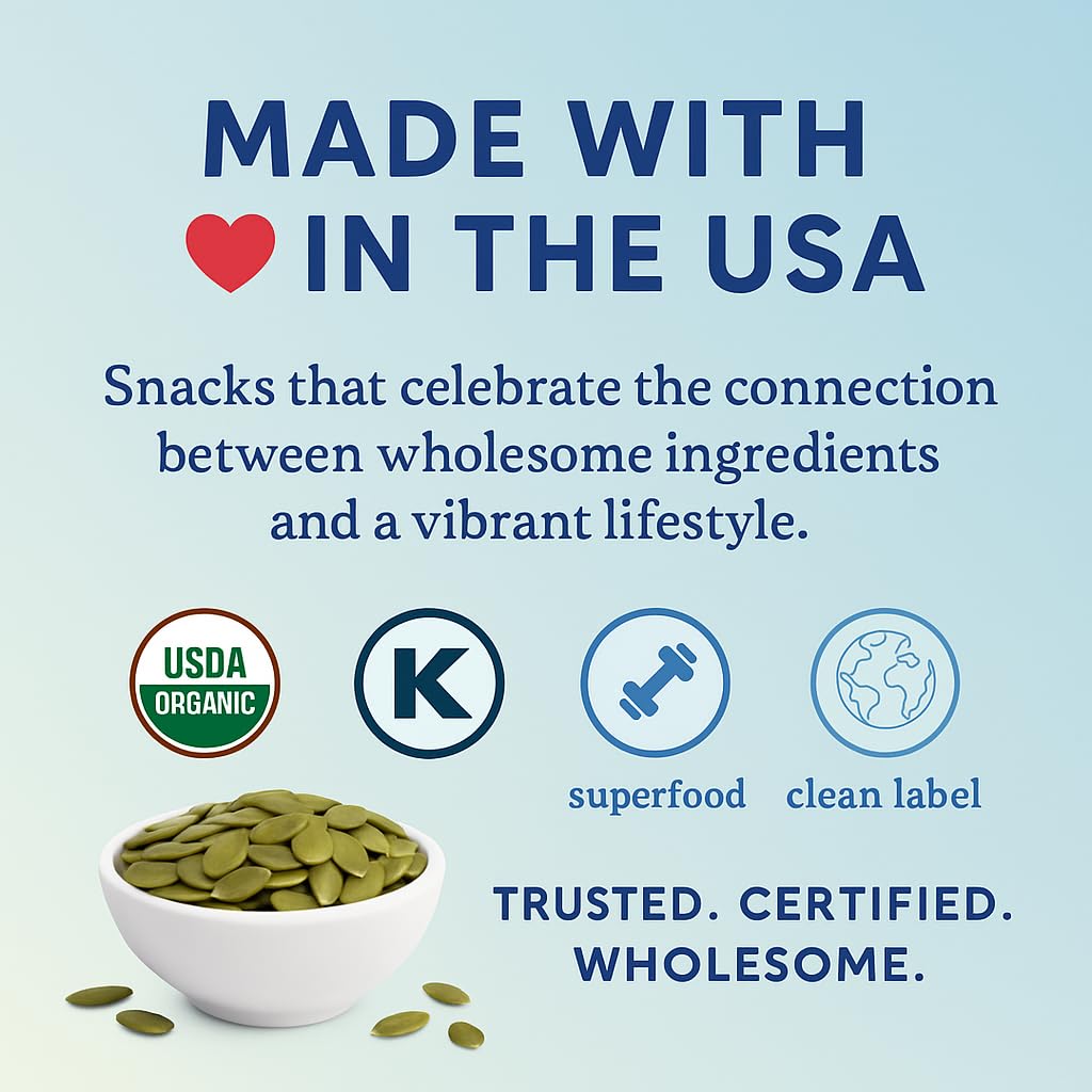 Idea: SNACKS SOLUTIONS sprouted pumpkin seeds as a quick snack option
