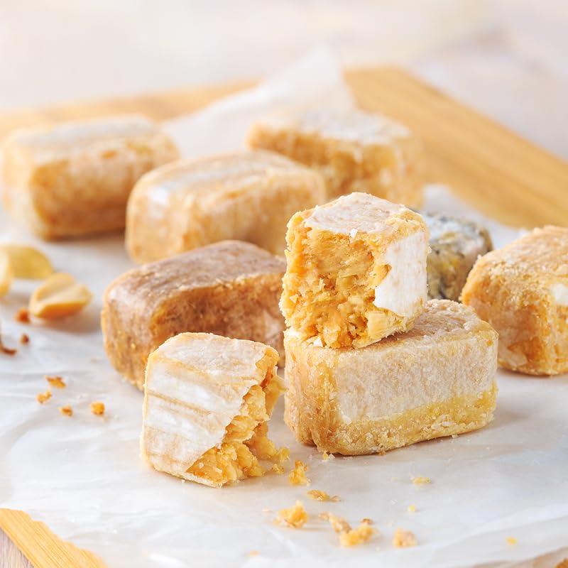 Snacksland almond praline candies close-up with nutty aroma and creamy center