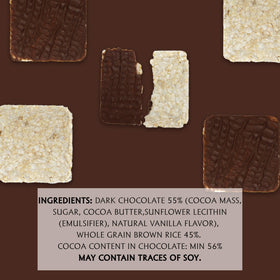 SNACKTERY dark chocolate rice cakes serving plate ready for dessert