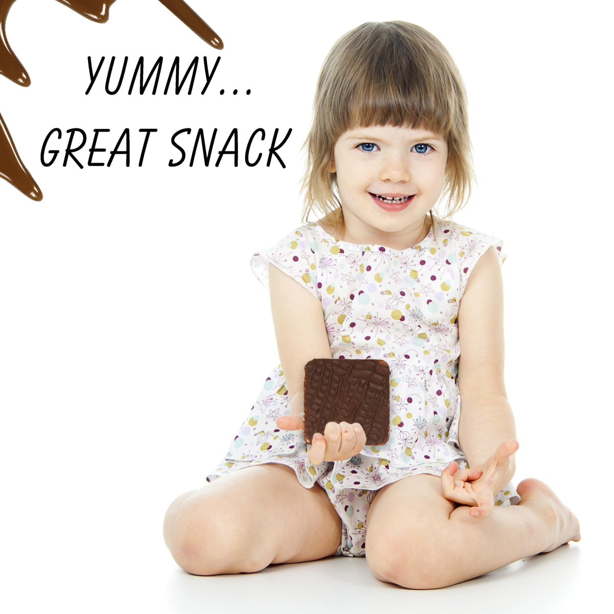 SNACKTERY dark chocolate rice cakes side-pack layout for on-the-go