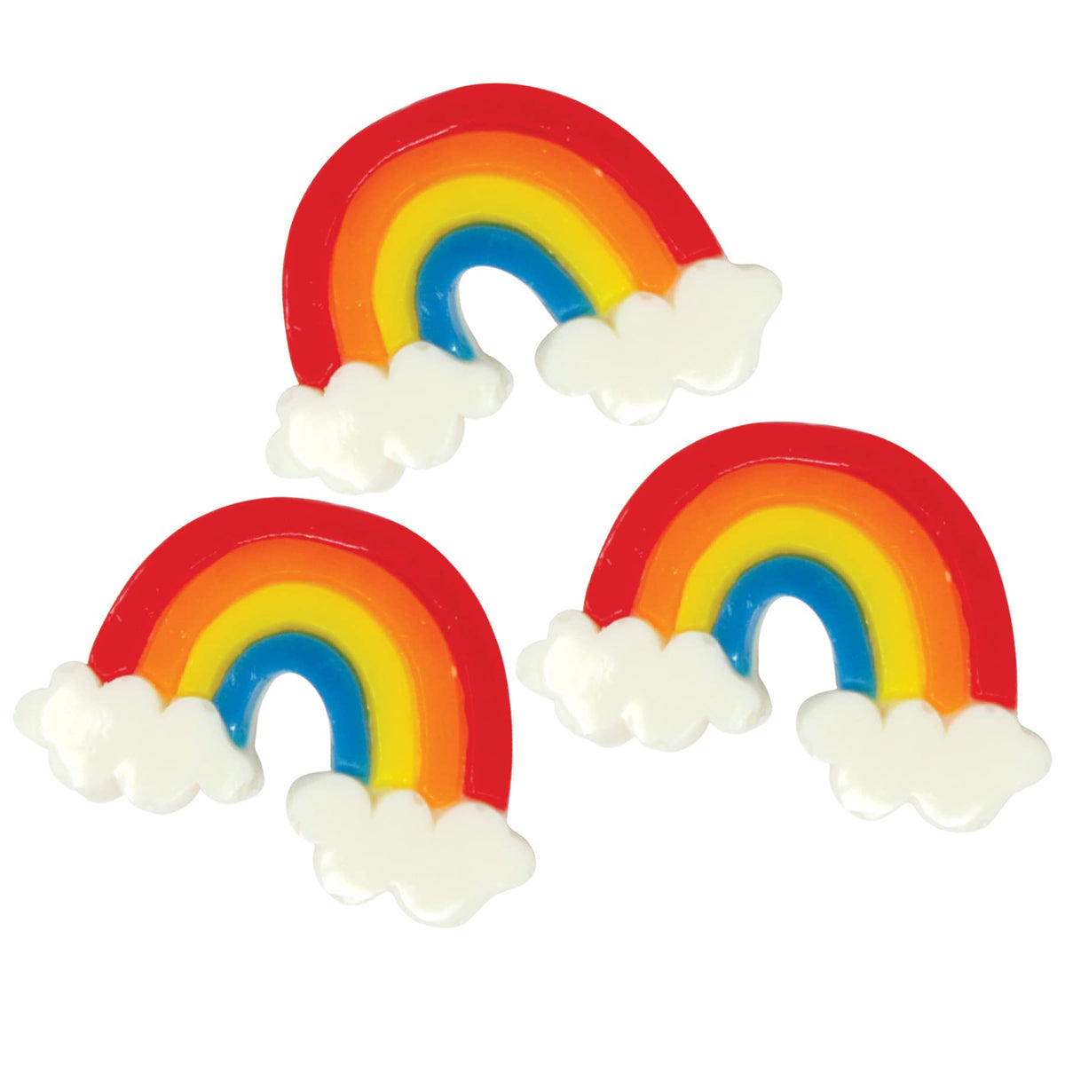 Close-up of SNACKTERY Rainbow Gummies in assorted colors for vibrant celebrations.