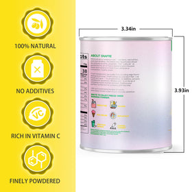Snafre banana powder texture close-up highlights natural color and aroma.