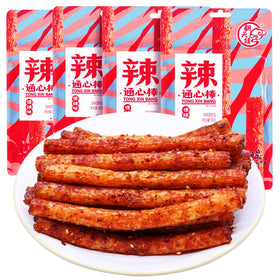Snafre Latiao Spicy Strips 4-pack for on-the-go snacking and sharing.