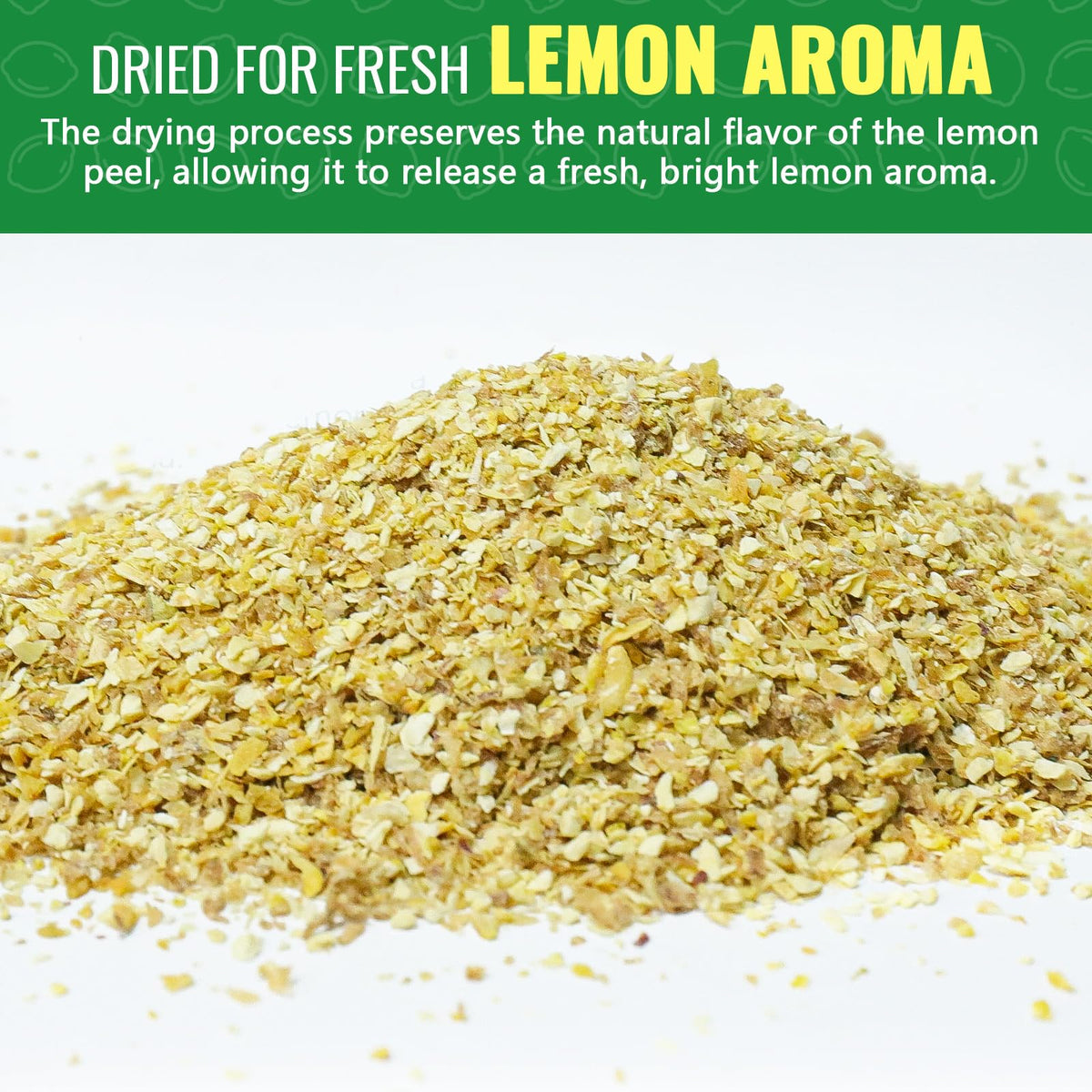 Snafre lemon-peel-granules blend easily into batters and sauces.