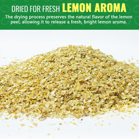Snafre lemon-peel-granules blend easily into batters and sauces.