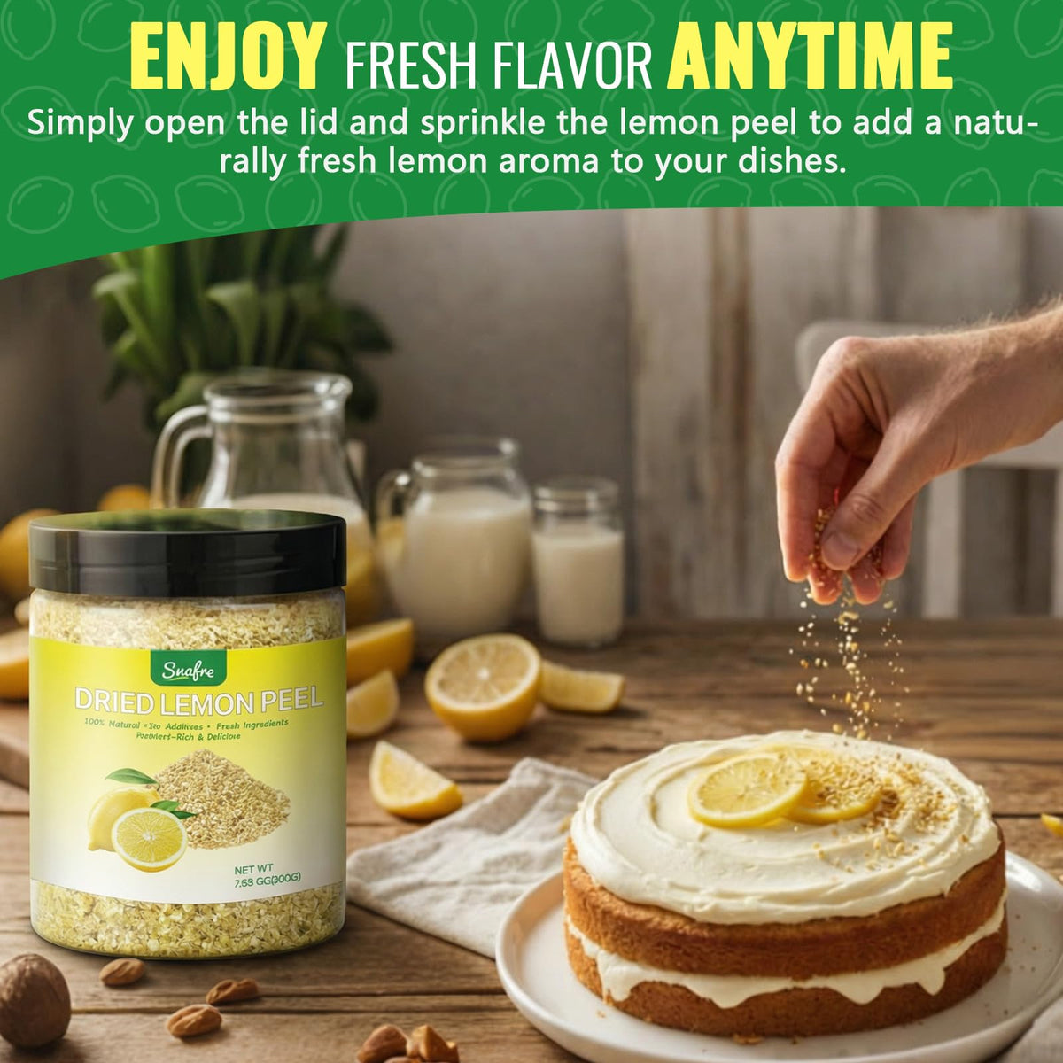 Snafre lemon-tea-steep releasing citrus notes in hot beverages.