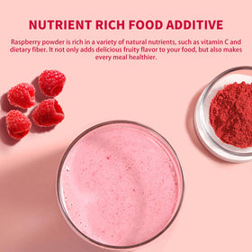 Snafre Raspberry Powder stirred into yogurt for color and aroma.