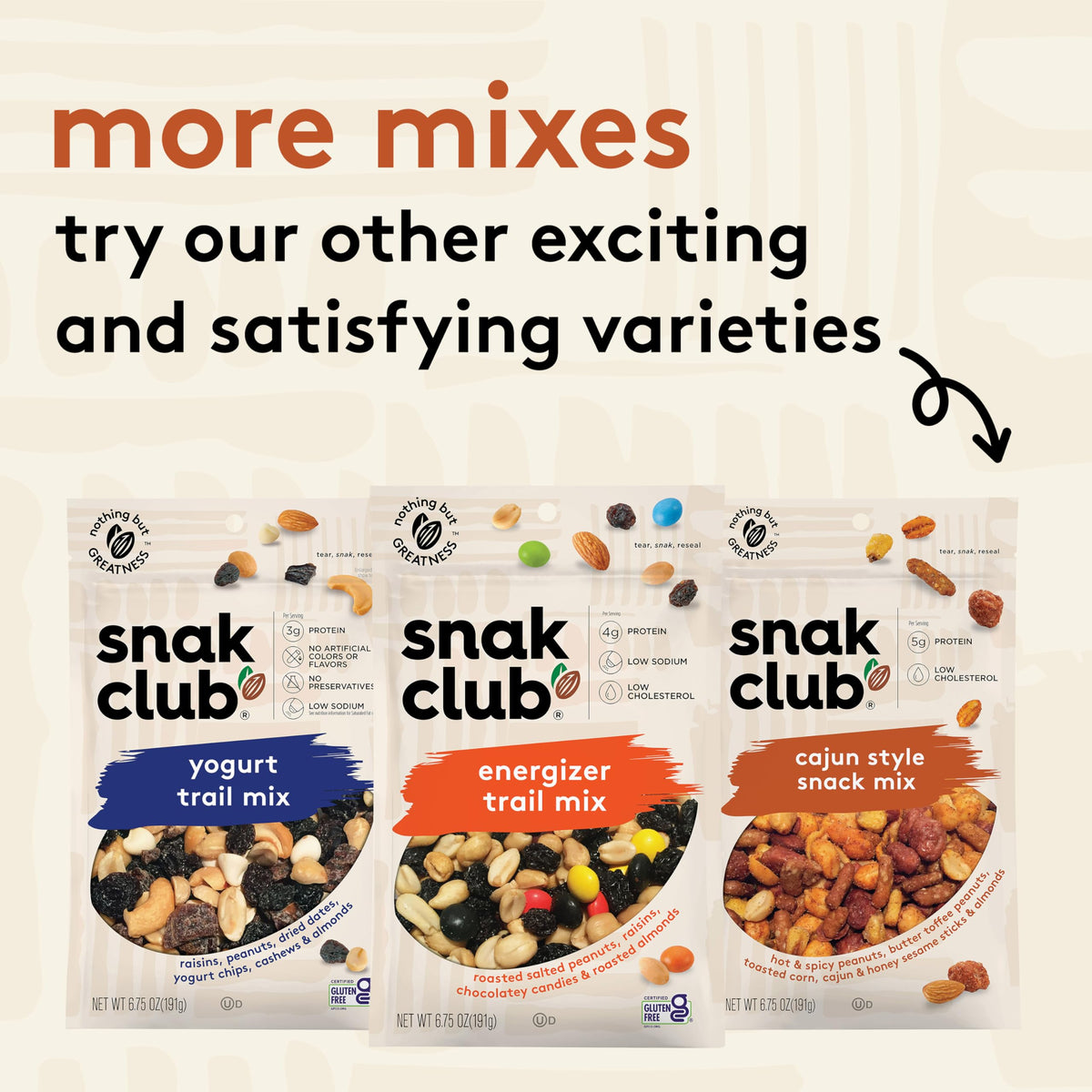 Snak Club Resealable Bag close-up, keeps freshness for ongoing snacking.