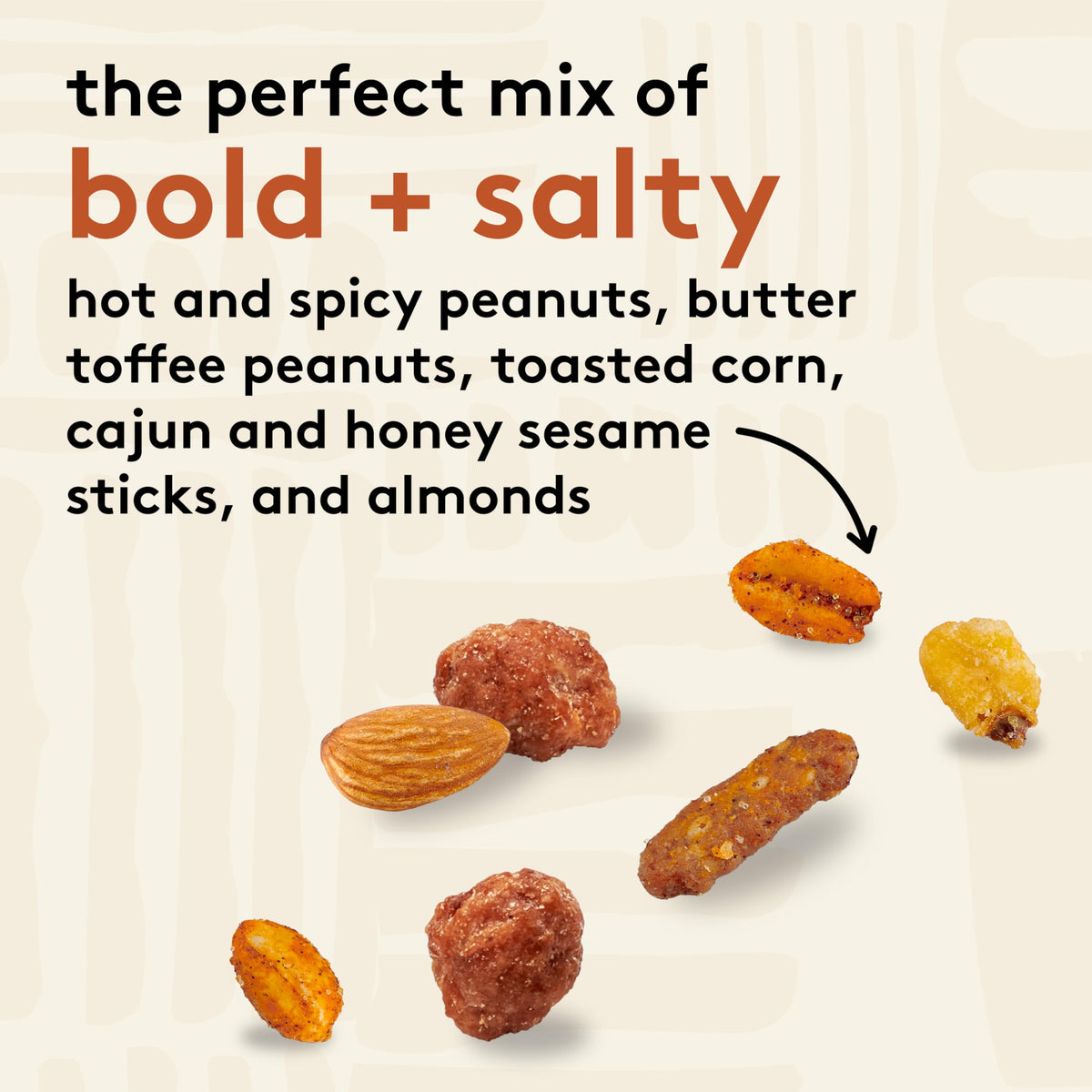 Snak Club Toasted Corn close-up, crisp texture for crunch lovers during hikes.