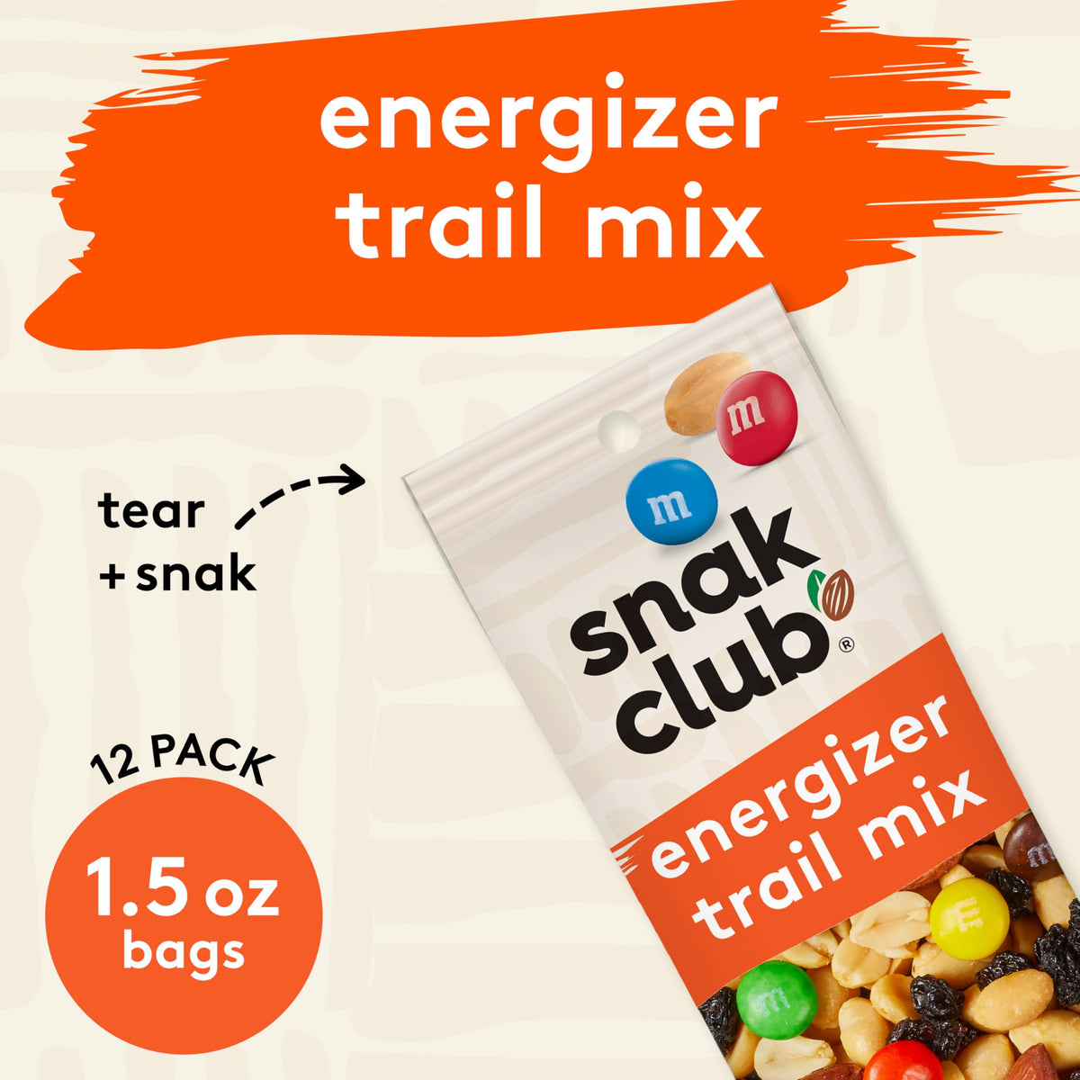 Snak Club Energizer Trail Mix raisins: chewy sweetness for quick energy while you commute.