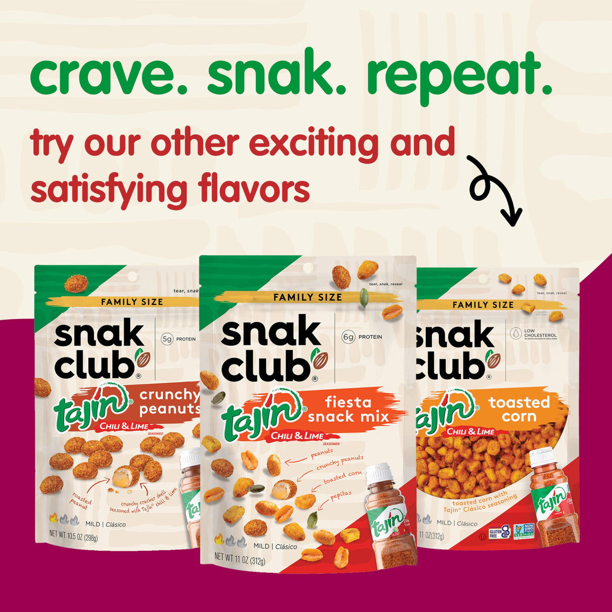 Snak Club packaging features kosher and gluten-free certifications for confidence.
