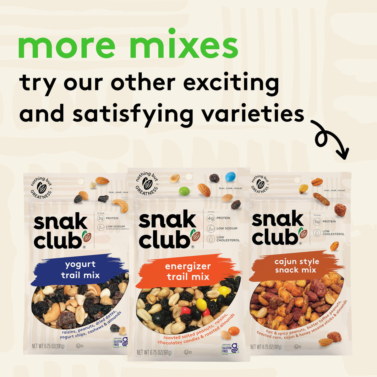 Snak Club mix with dried fruit for a balanced snack.