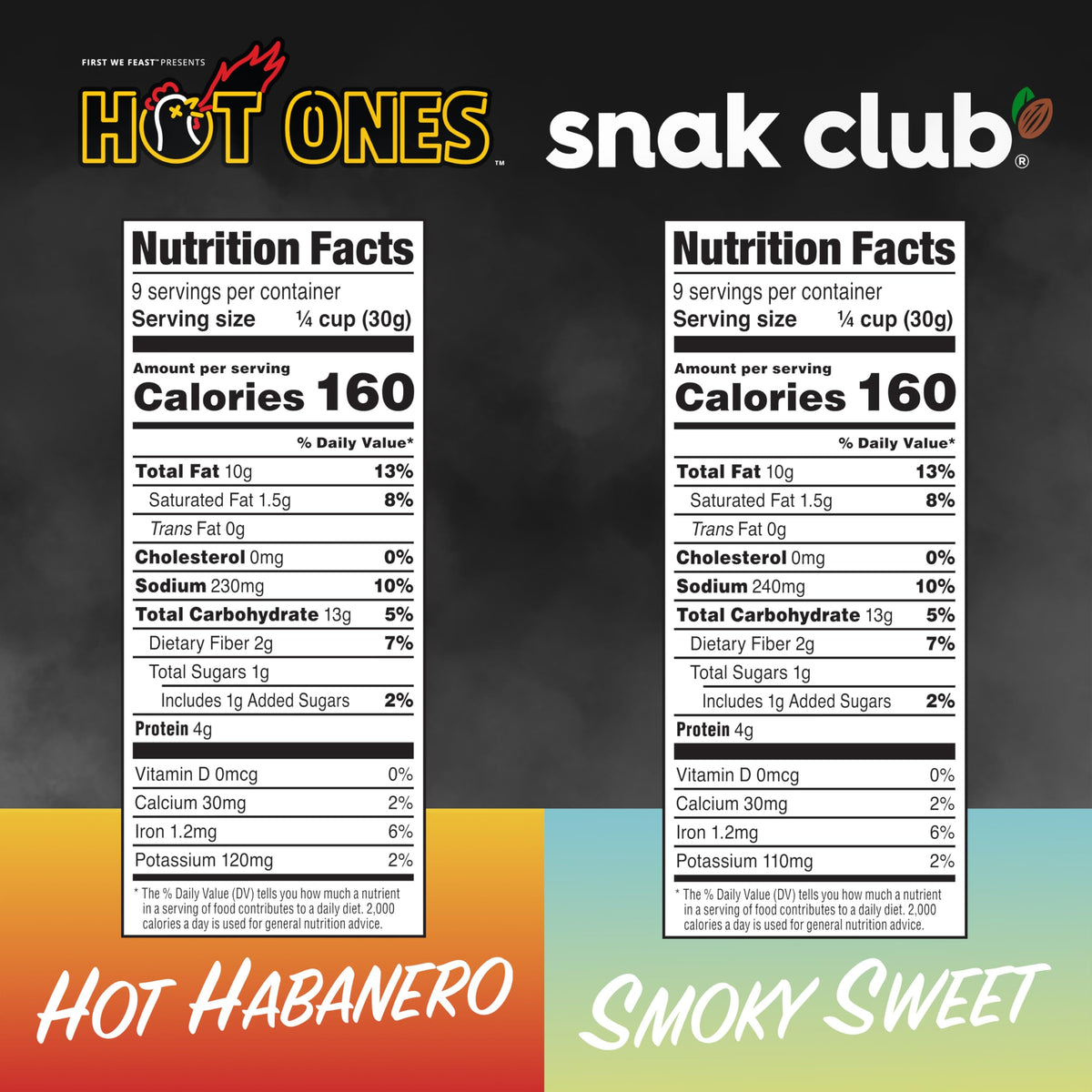 Snak Club 3-pack display of Hot Ones snack mixes.