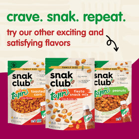Snak Club Tajín Crunchy Peanuts party snack with bold crunch.