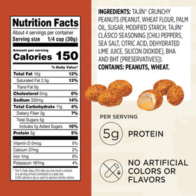 Snak Club Tajín Crunchy Peanuts on-the-go snack in purse or backpack.