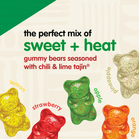 Snak Club Tajin Gummy Bears strawberry flavor with visible Tajín seasoning.